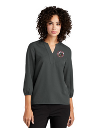 BCFD_MM2011 Mercer+Mettle® Women's Stretch Crepe 3/4-Sleeve Blouse