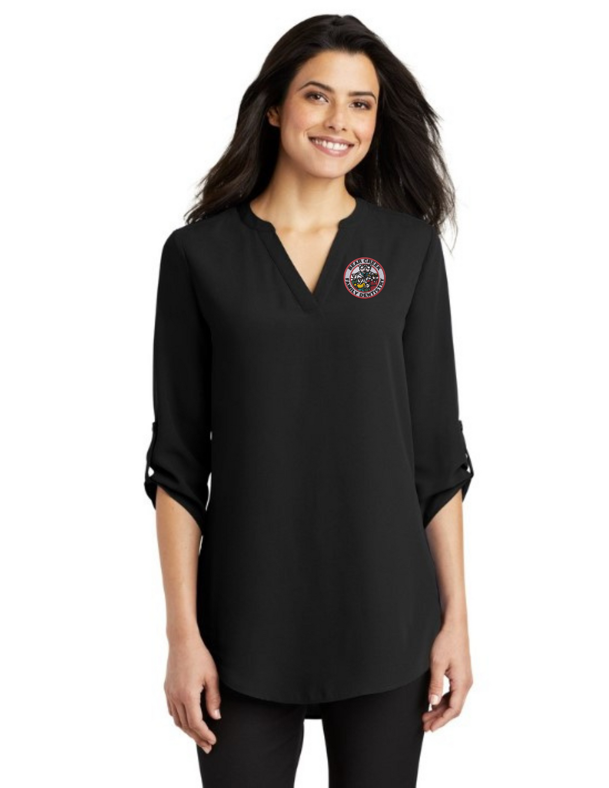 BCFD_LW701 Port Authority Ladies 3/4-Sleeve Tunic Blouse