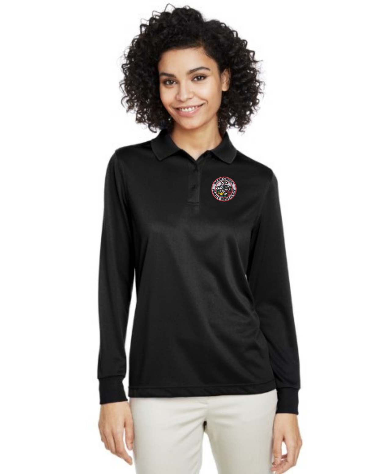 BCFD_M348LW Harriton Ladies' Advantage Snag Protection Plus IL Long Sleeve Polo