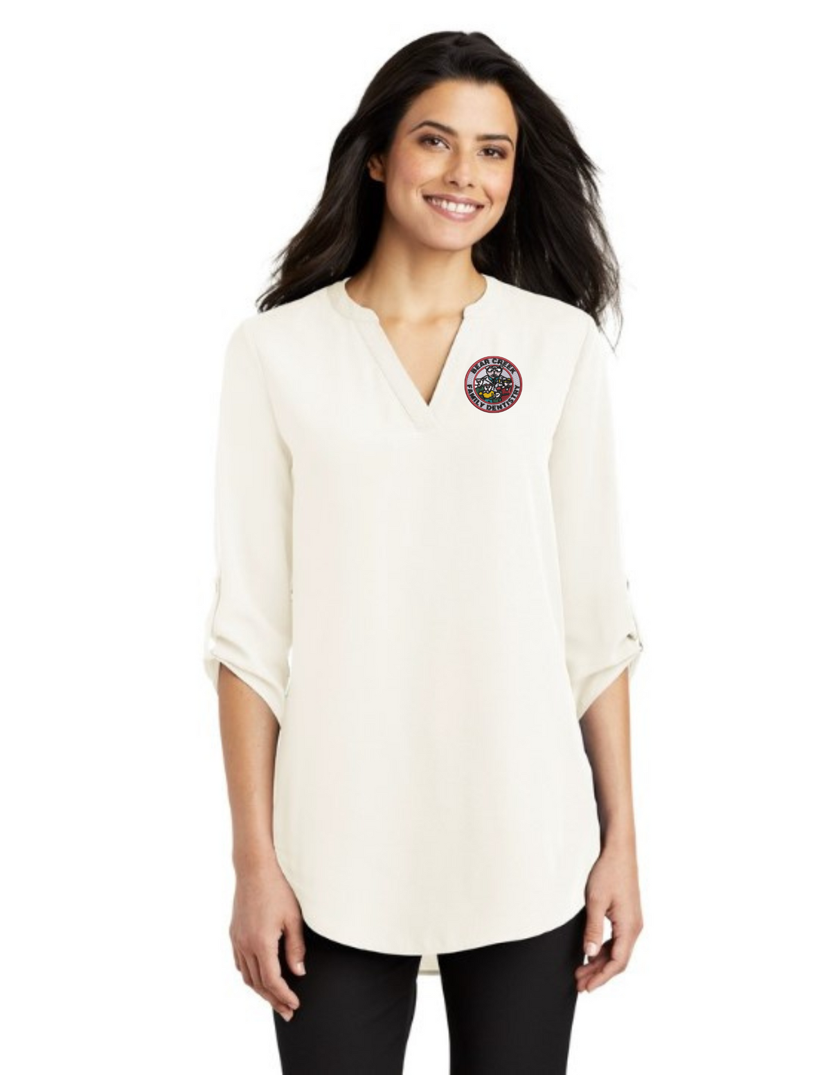 BCFD_LW701 Port Authority Ladies 3/4-Sleeve Tunic Blouse