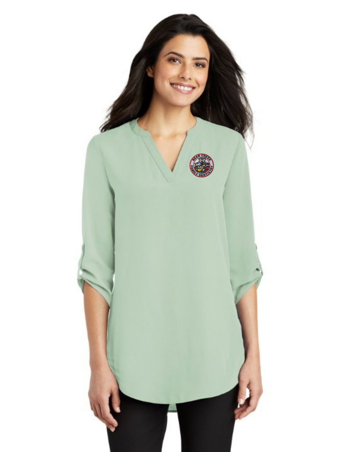 BCFD_LW701 Port Authority Ladies 3/4-Sleeve Tunic Blouse