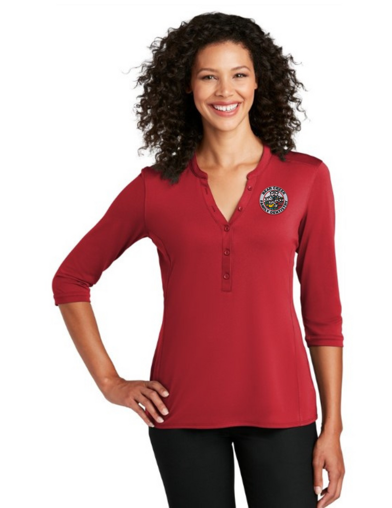 BCFD_LK750 Port Authority ® Women's UV Choice Pique Henley
