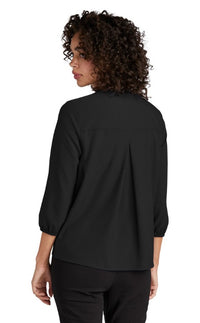 BCFD_MM2011 Mercer+Mettle® Women's Stretch Crepe 3/4-Sleeve Blouse