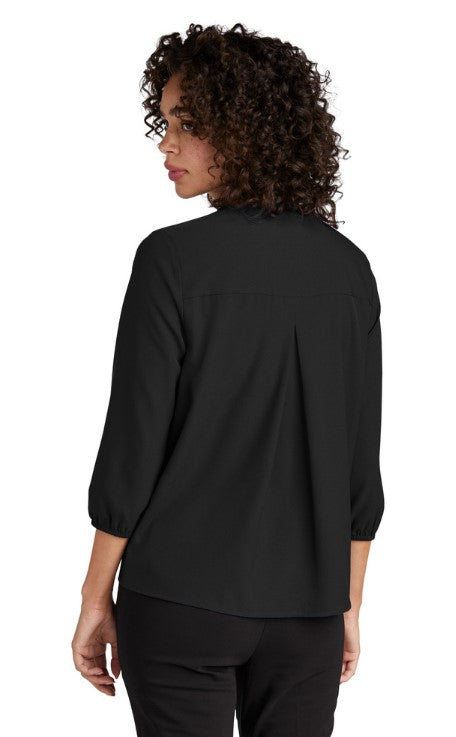 BCFD_MM2011 Mercer+Mettle® Women's Stretch Crepe 3/4-Sleeve Blouse